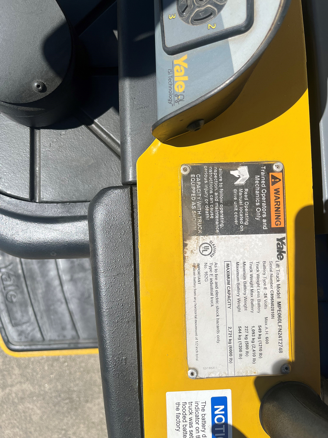 Used 2015 Yale MPE060LFN24T2748 at Briggs Equipment in New Orleans, LA