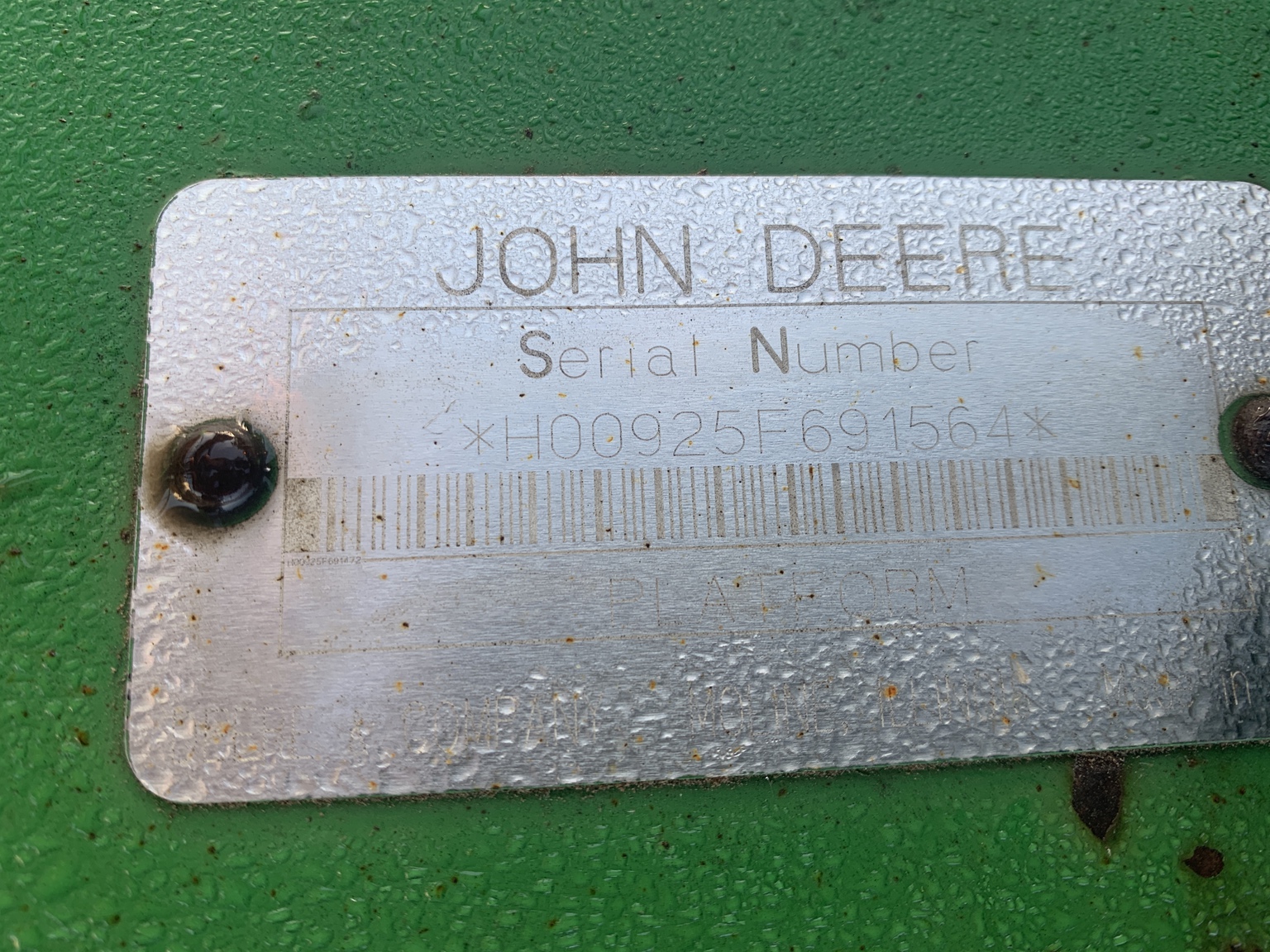  2001 John Deere 925 at LandMark in Holdrege, NE